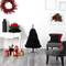 4ft. Pre-Lit Black Artificial Christmas Tree, Clear LED Lights